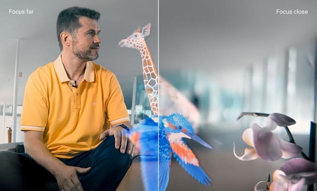 A new lightweight and low-cost AR system focuses near, far and on everything in between. (Image: CREAL.)